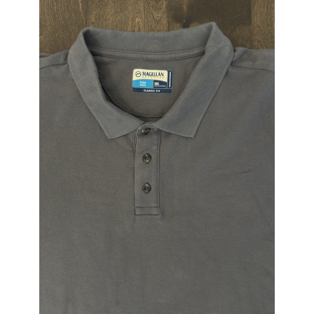 Magellan Outdoors Lot Of 2 Polo Shirt Mens Size‎ 3XL Blue/Grey Moisture Wicking - Picture 3 of 15